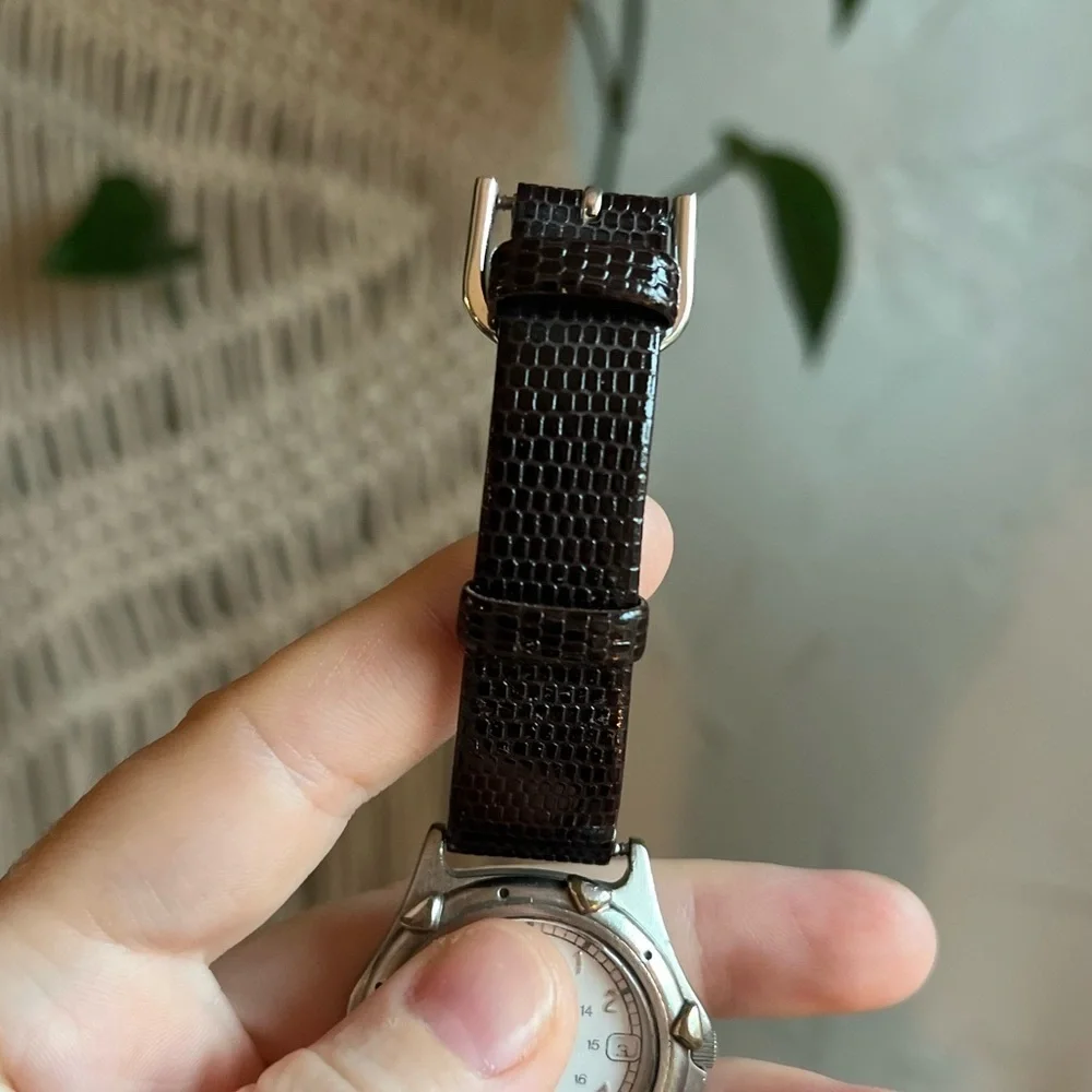 Wenger Swiss Military Women’s Watch Stainless Steel Date Window, Genuine Leather